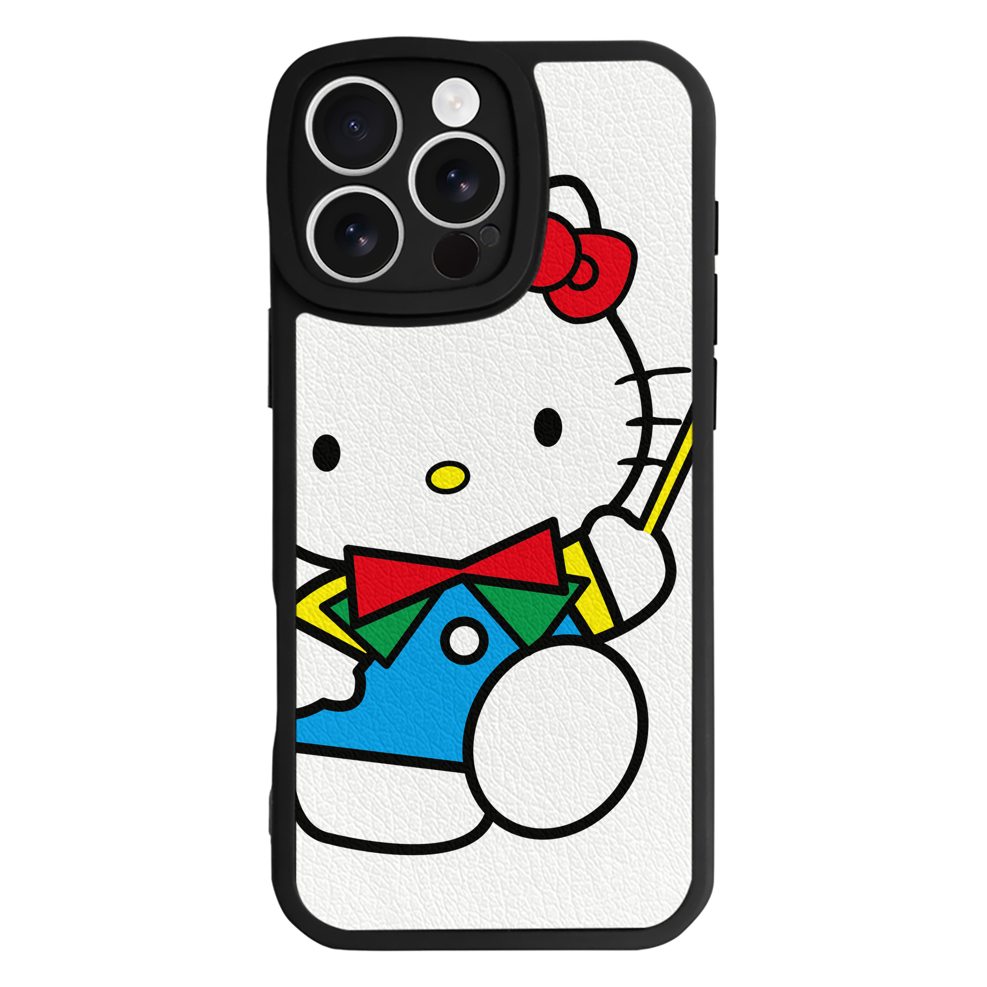 （画像用） Hello Kitty ハローキティ 【iPhone 16シリーズ対応】シリコンスマホケース（レザー調） 材質：シリコン